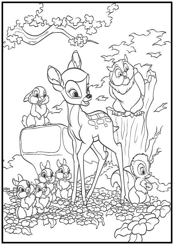 Dibujos para colorear e imprimir Bambi