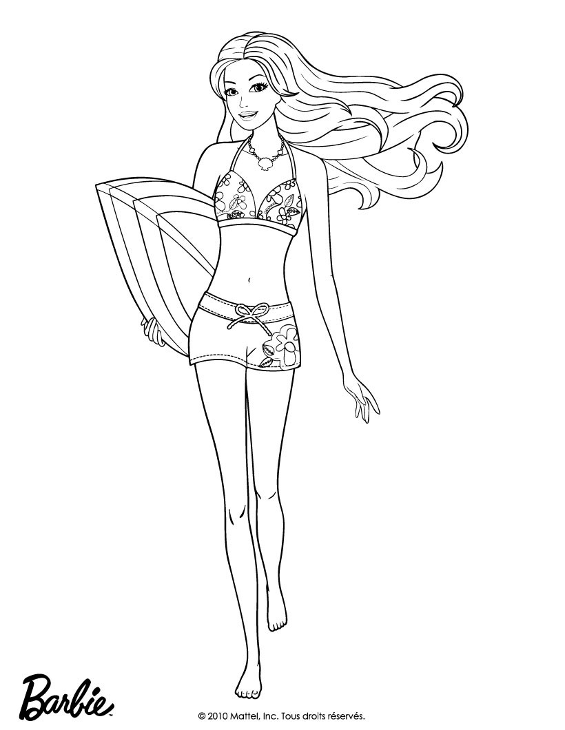Dibujos para colorear e imprimir Barbie
