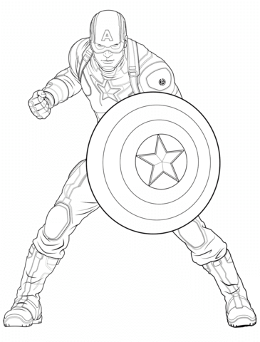 Dibujos para colorear e imprimir Capitán América