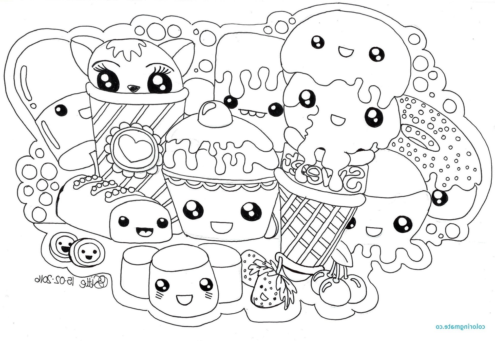 Dibujos para colorear e imprimir Kawaii