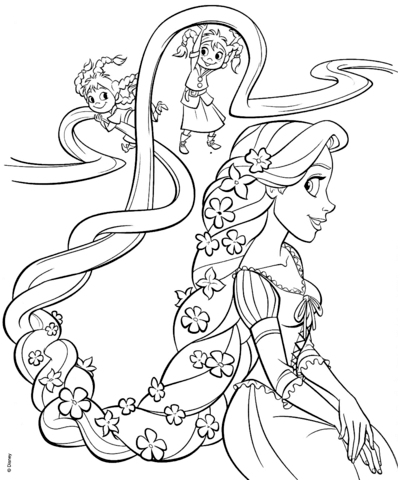 Dibujos para colorear e imprimir Rapunzel