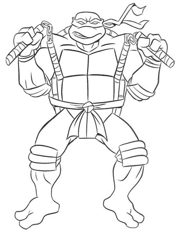 Dibujos para colorear e imprimir Tortugas Ninja