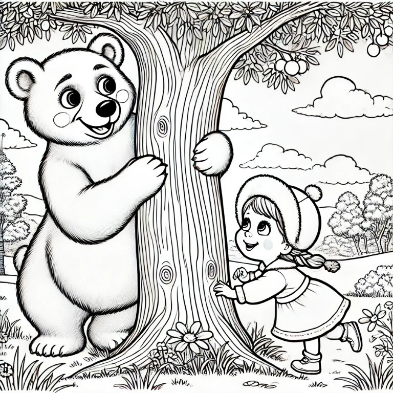 Dibujos para colorear e imprimir Masha Y El Oso