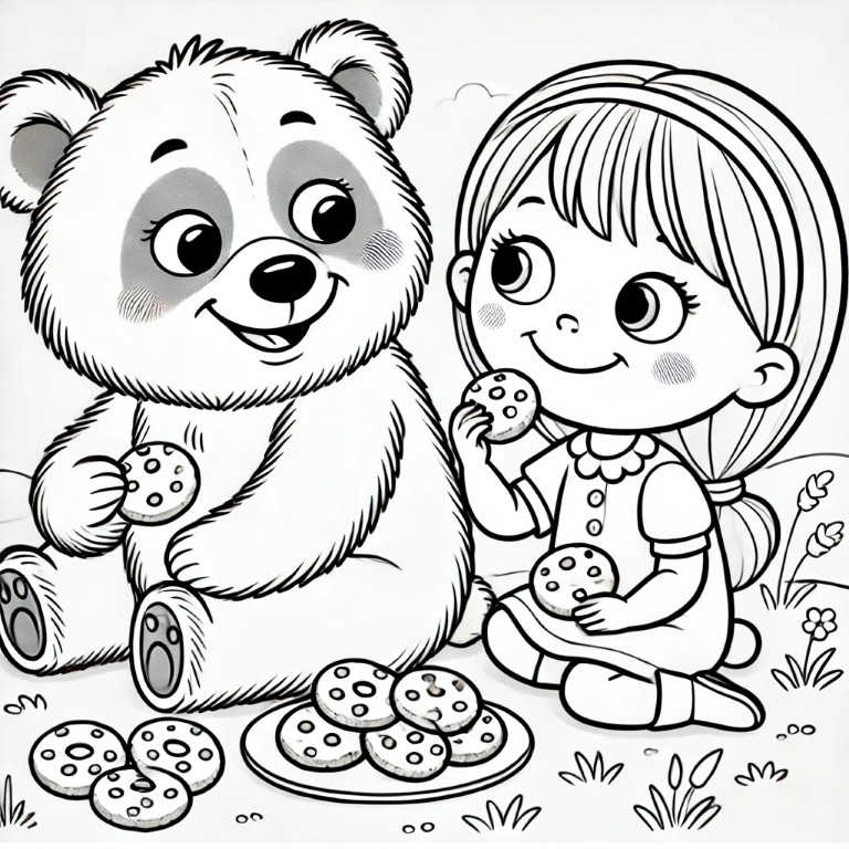 Dibujos para colorear e imprimir Masha Y El Oso