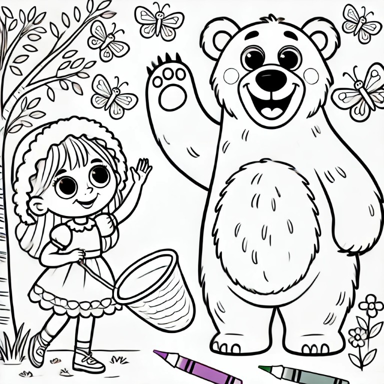 Dibujos para colorear e imprimir Masha Y El Oso