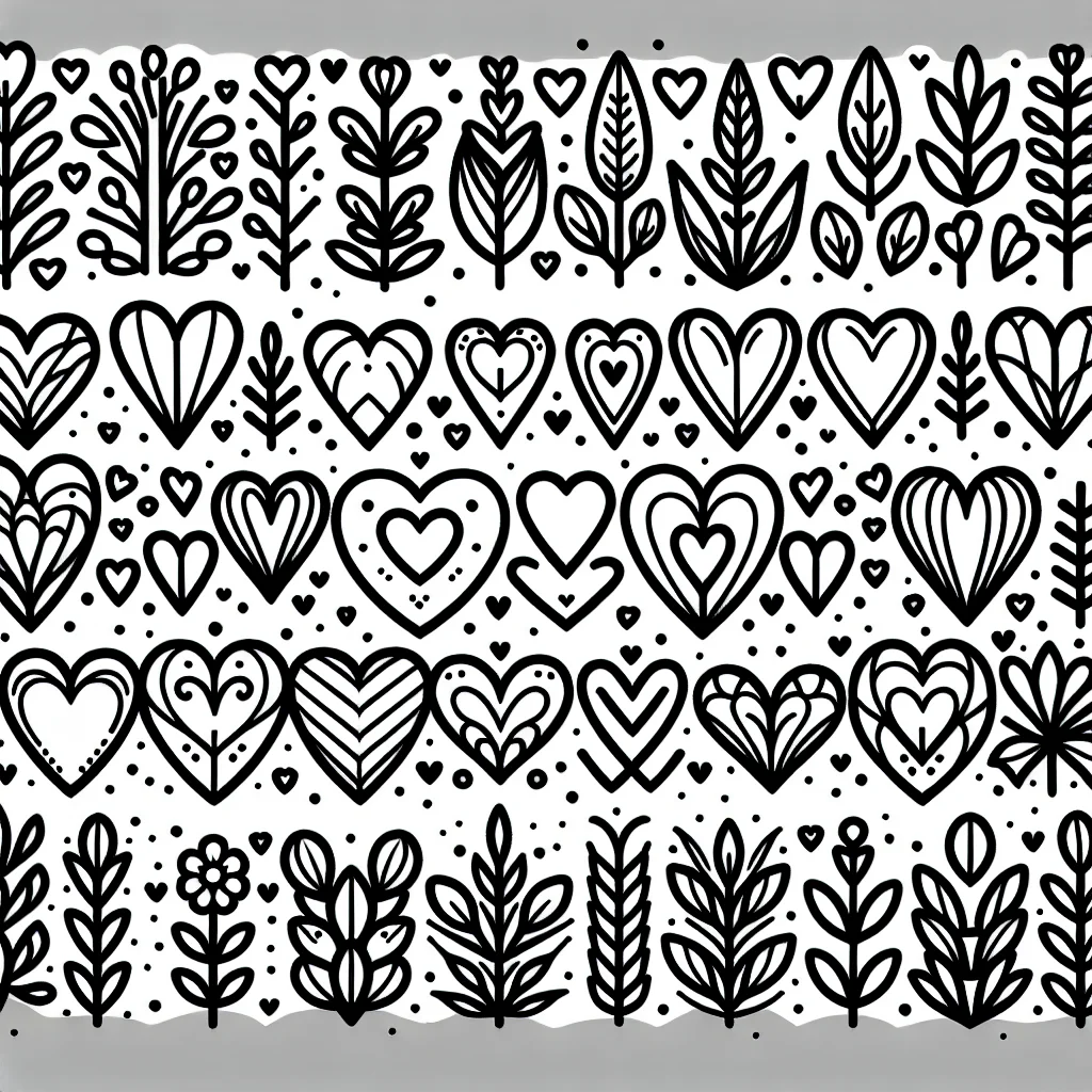 Dibujos para colorear e imprimir Corazones