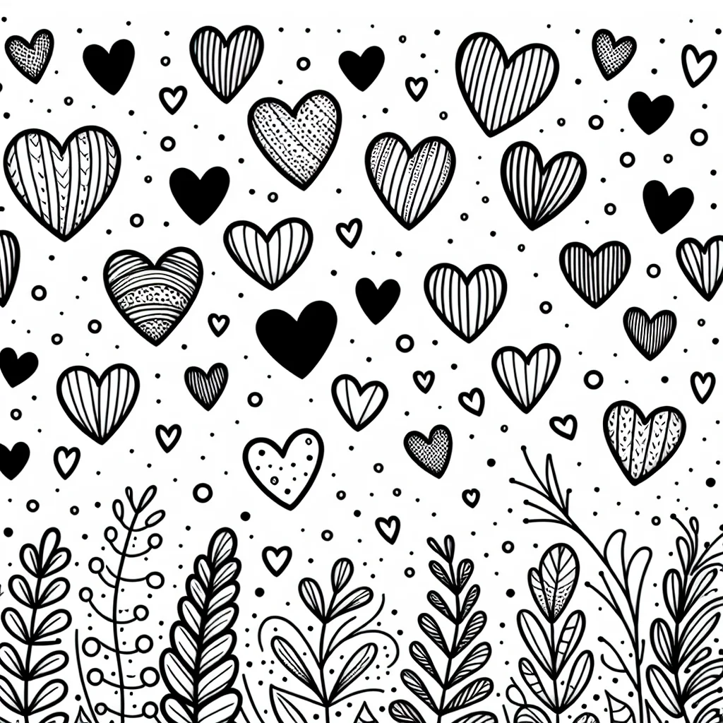 Dibujos para colorear e imprimir Corazones