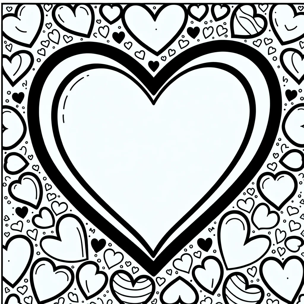 Dibujos para colorear e imprimir Corazones