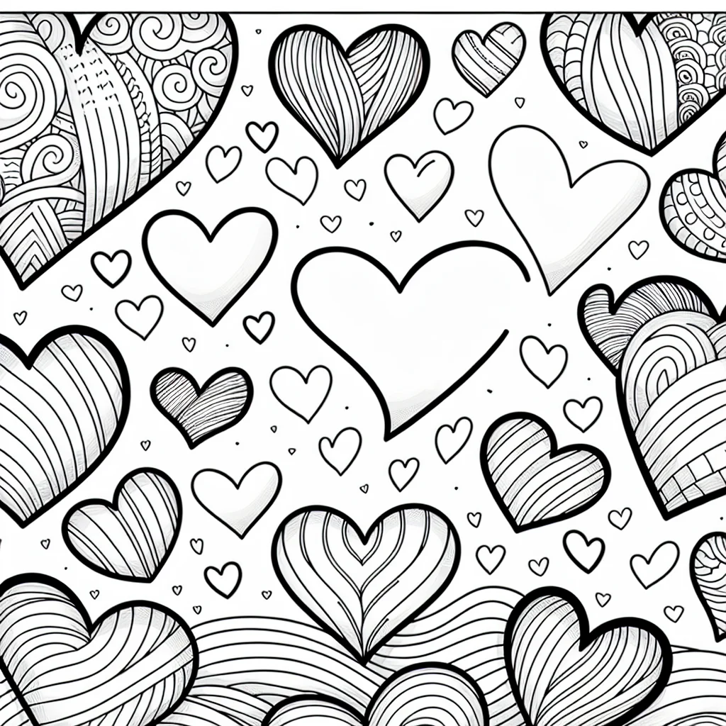 Dibujos para colorear e imprimir Corazones