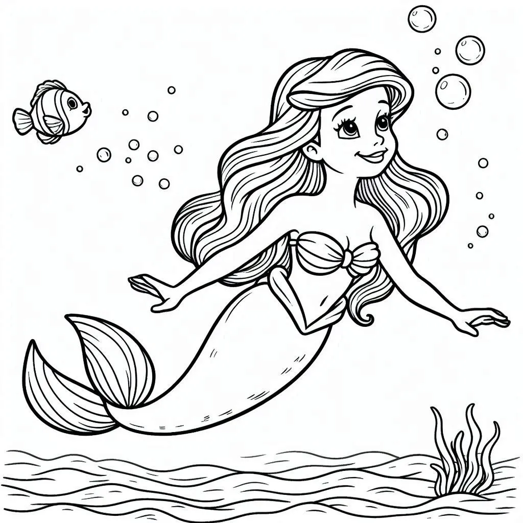 ariel para colorear 16