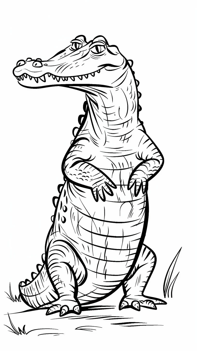 Dibujos para colorear e imprimir Cocodrilos