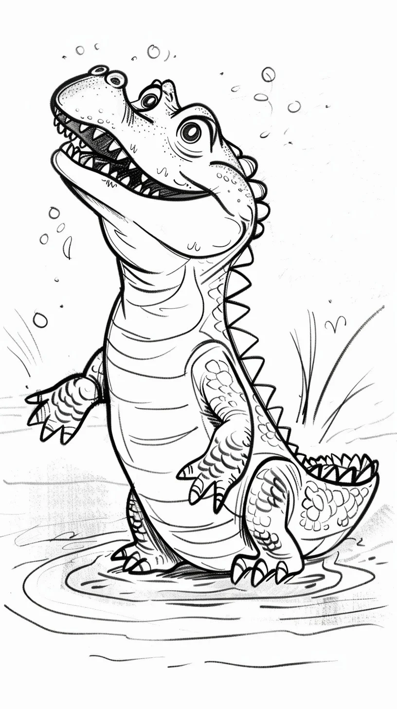 Dibujos para colorear e imprimir Cocodrilos