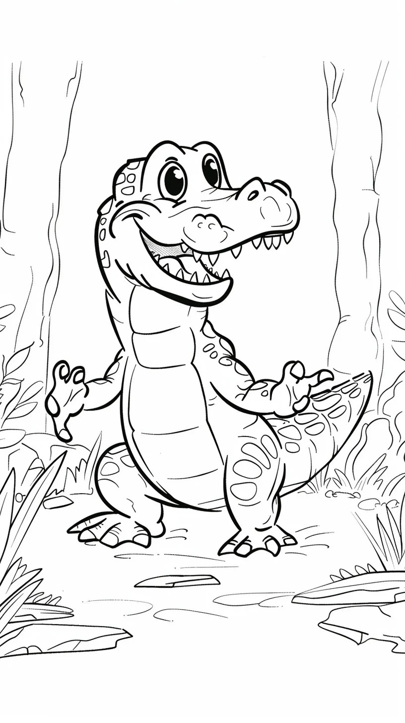Dibujos para colorear e imprimir Cocodrilos