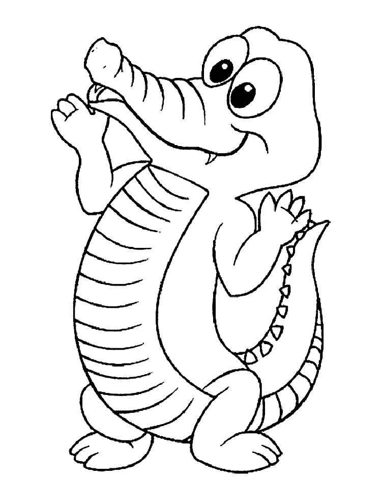 Dibujos para colorear e imprimir Cocodrilos