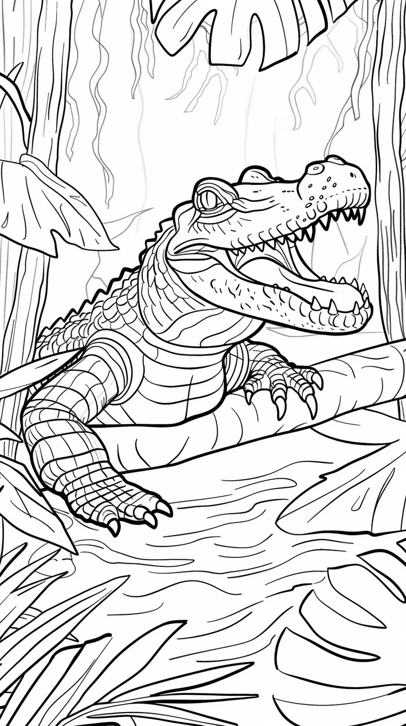 Dibujos para colorear e imprimir Cocodrilos