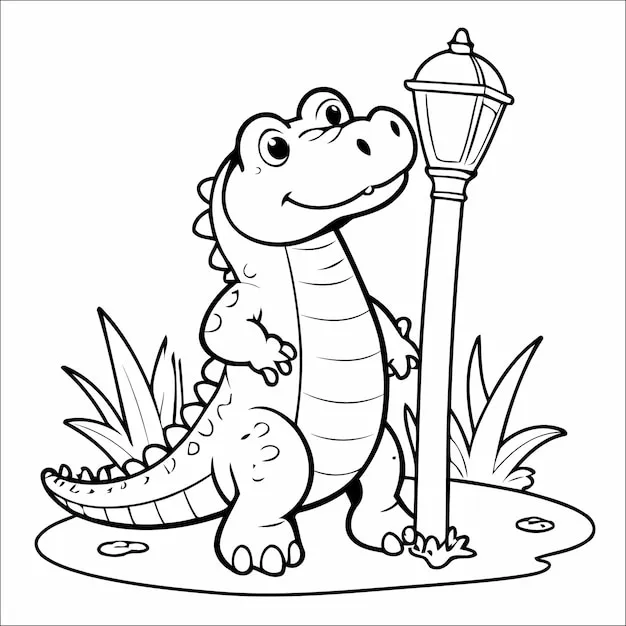 Dibujos para colorear e imprimir Cocodrilos