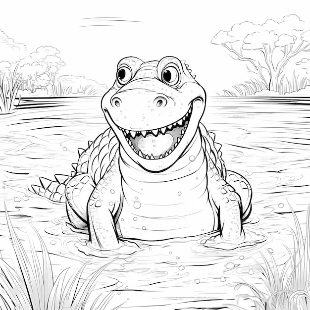 Dibujos para colorear e imprimir Cocodrilos