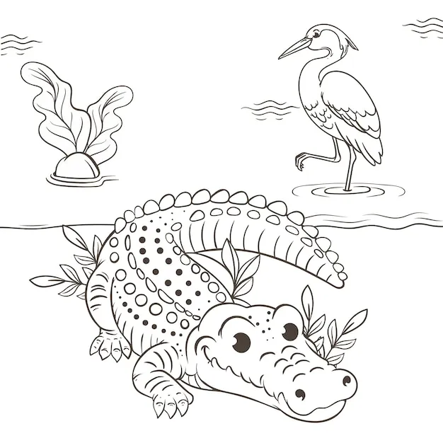 Dibujos para colorear e imprimir Cocodrilos
