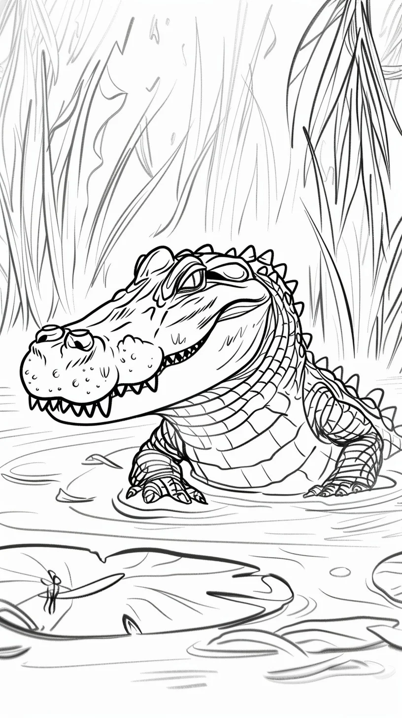 Dibujos para colorear e imprimir Cocodrilos