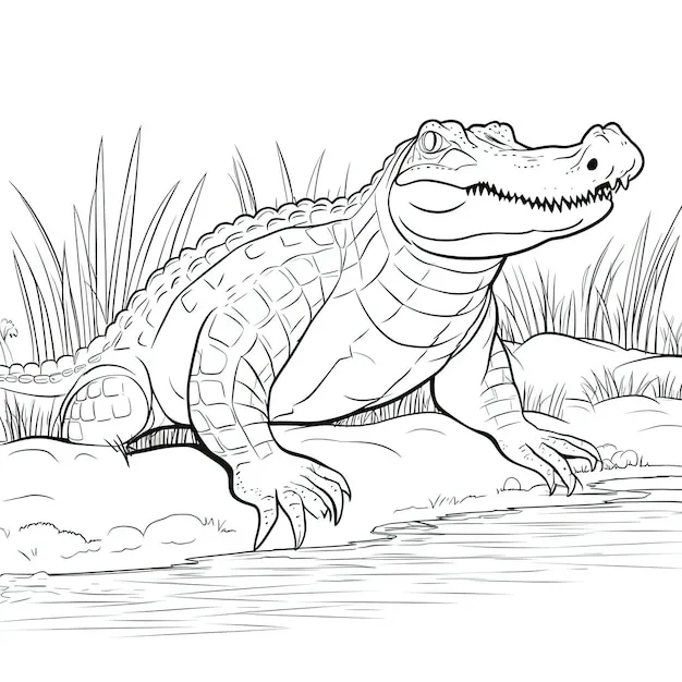 Dibujos para colorear e imprimir Cocodrilos