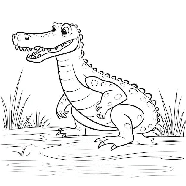 Dibujos para colorear e imprimir Cocodrilos