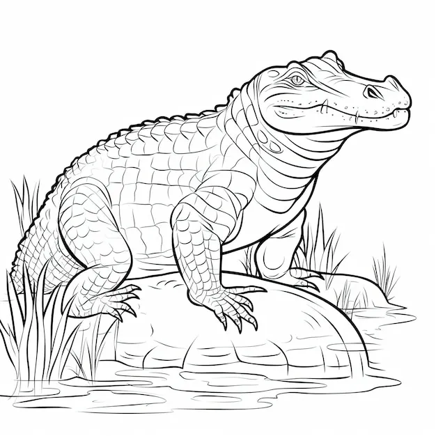 Dibujos para colorear e imprimir Cocodrilos