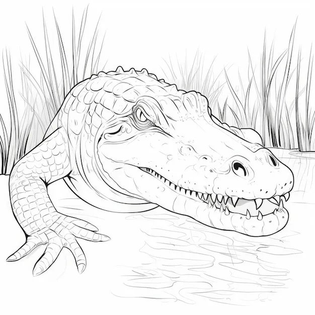 Dibujos para colorear e imprimir Cocodrilos
