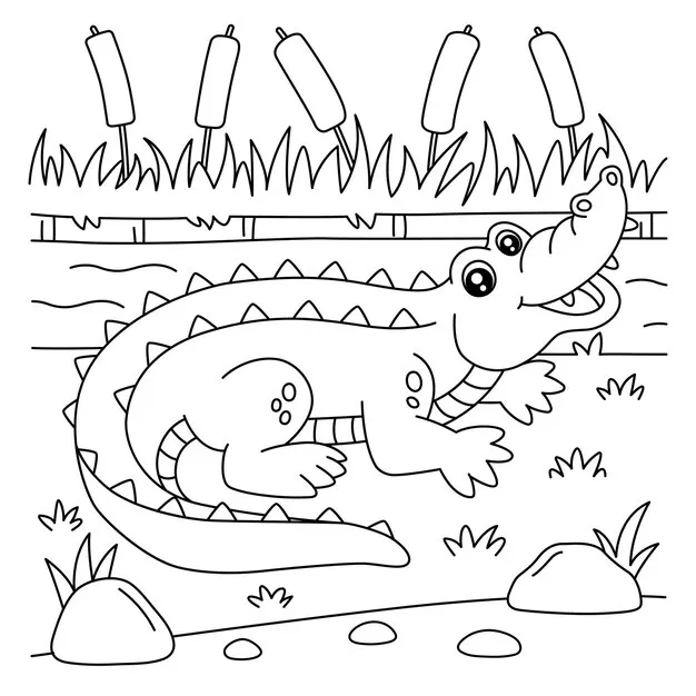 Dibujos para colorear e imprimir Cocodrilos