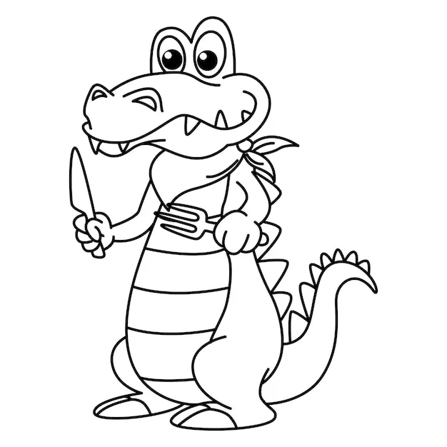 Dibujos para colorear e imprimir Cocodrilos