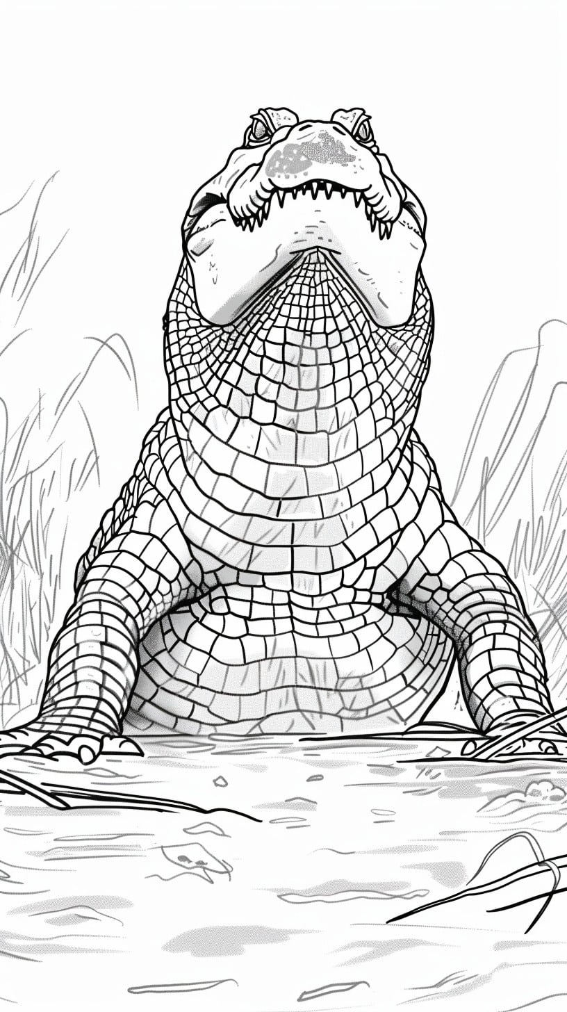 Dibujos para colorear e imprimir Cocodrilos
