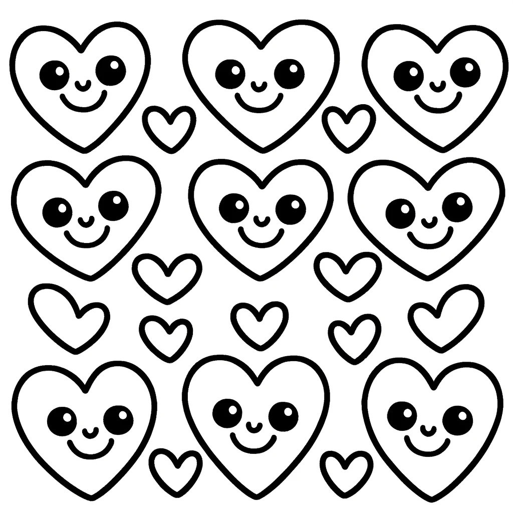 Dibujos para colorear e imprimir Corazones