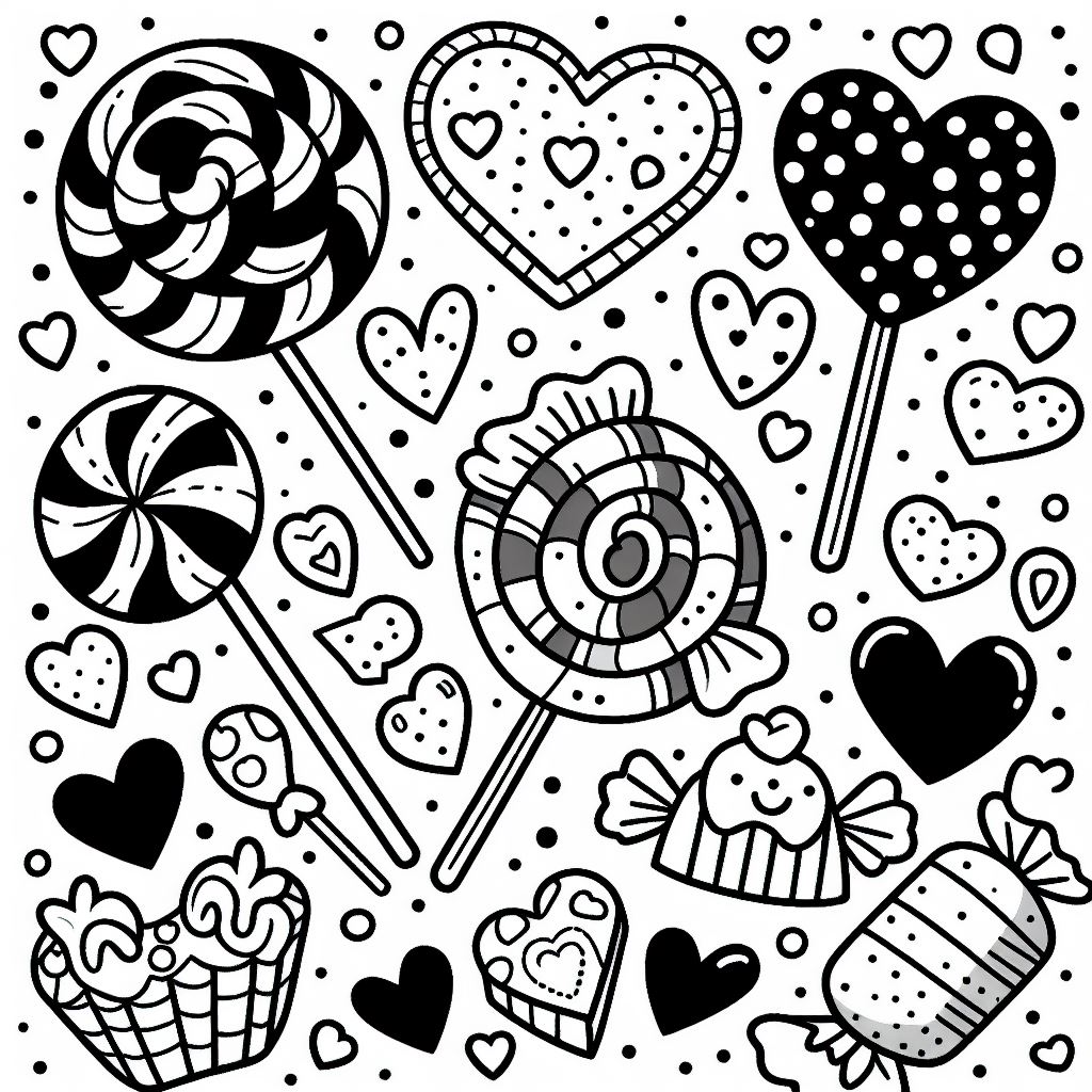 Dibujos para colorear e imprimir Corazones