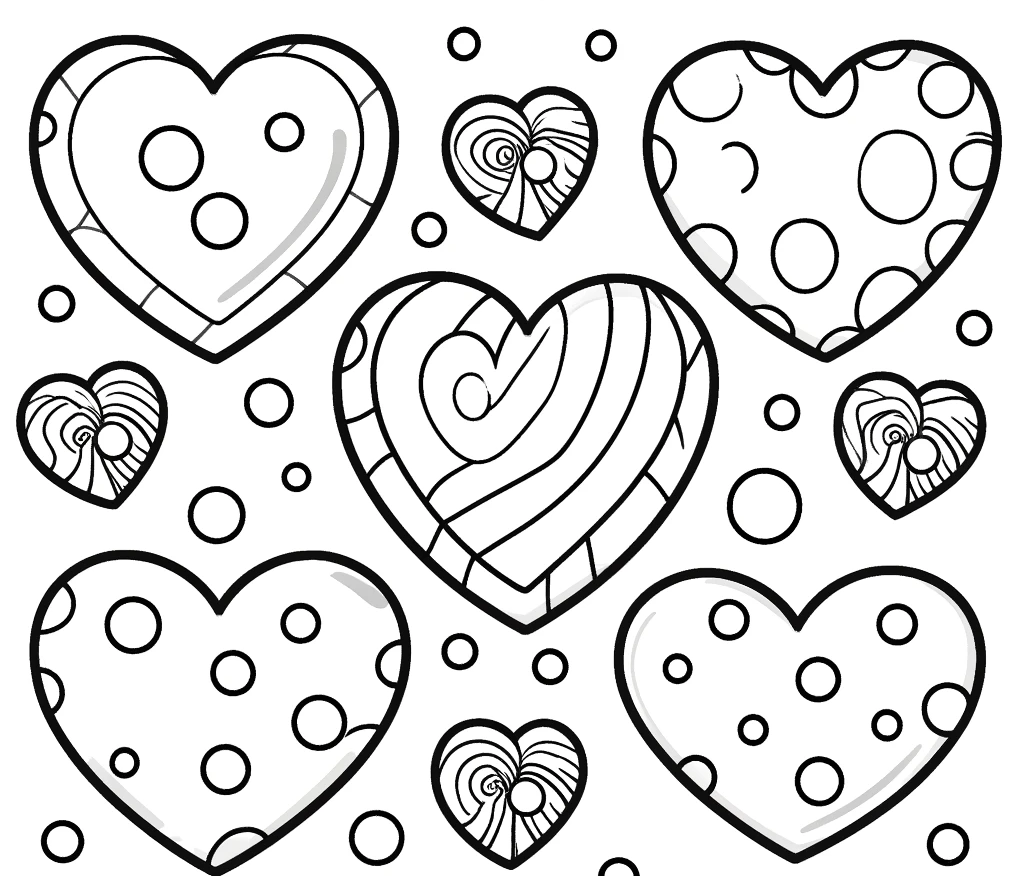 Dibujos para colorear e imprimir Corazones