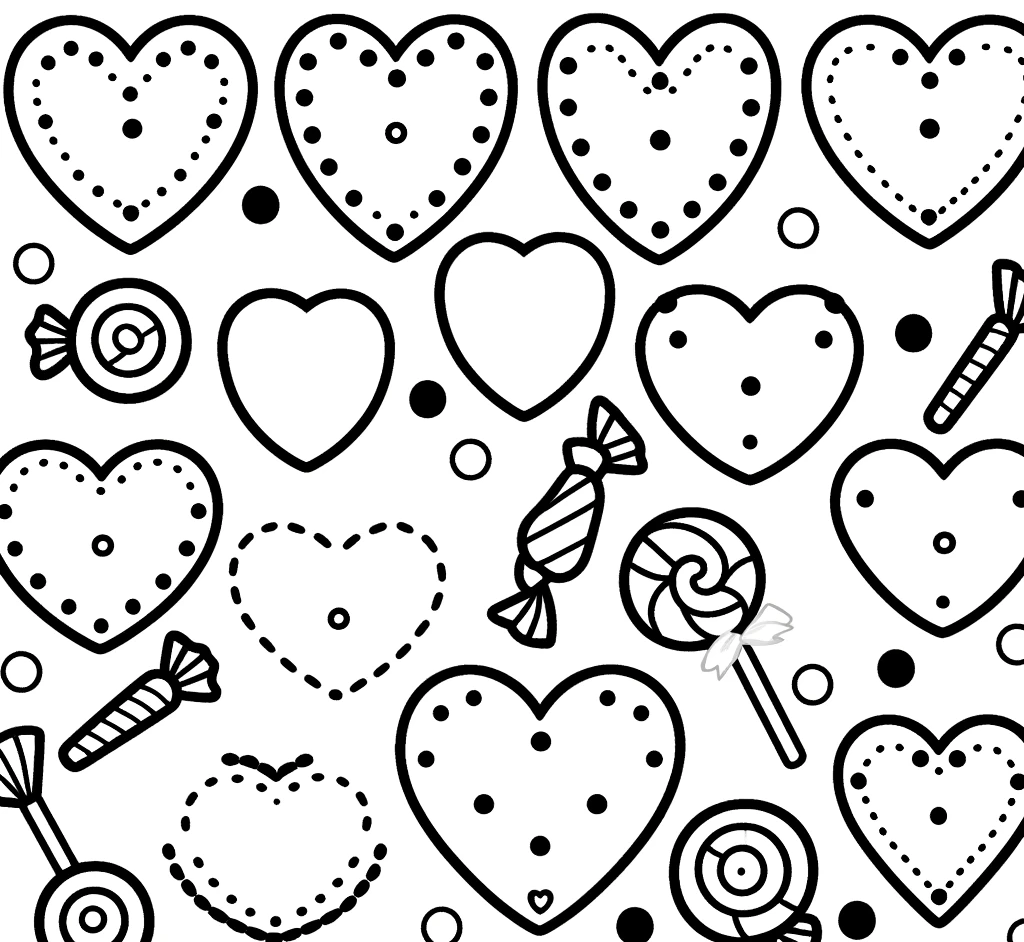 Dibujos para colorear e imprimir Corazones