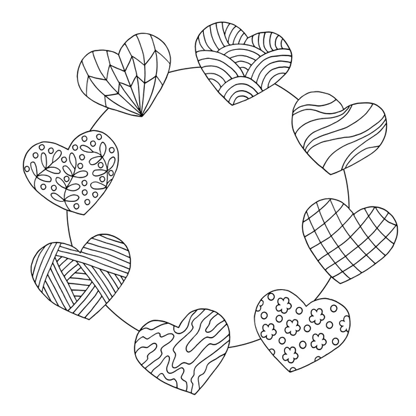 Dibujos para colorear e imprimir Corazones