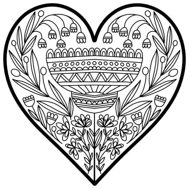 Dibujos para colorear e imprimir Corazones
