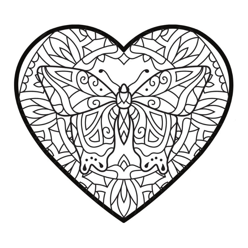 Dibujos para colorear e imprimir Corazones