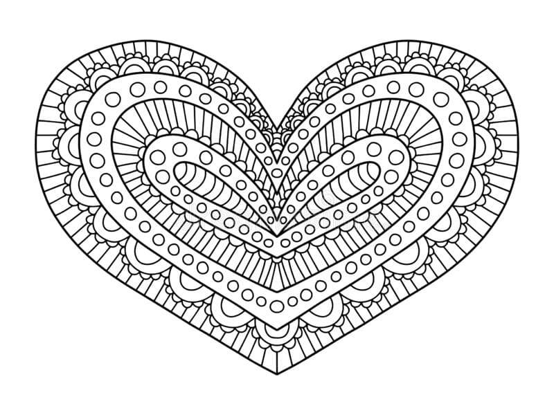 Dibujos para colorear e imprimir Corazones