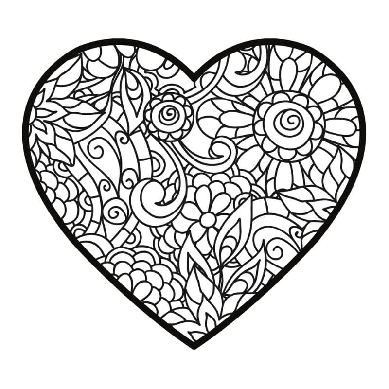 Dibujos para colorear e imprimir Corazones