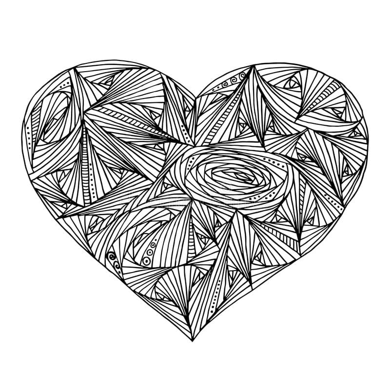 Dibujos para colorear e imprimir Corazones