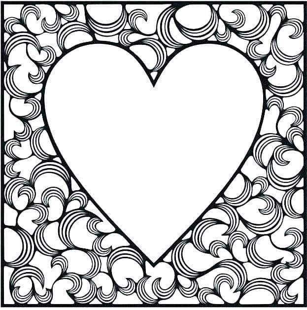 Dibujos para colorear e imprimir Corazones