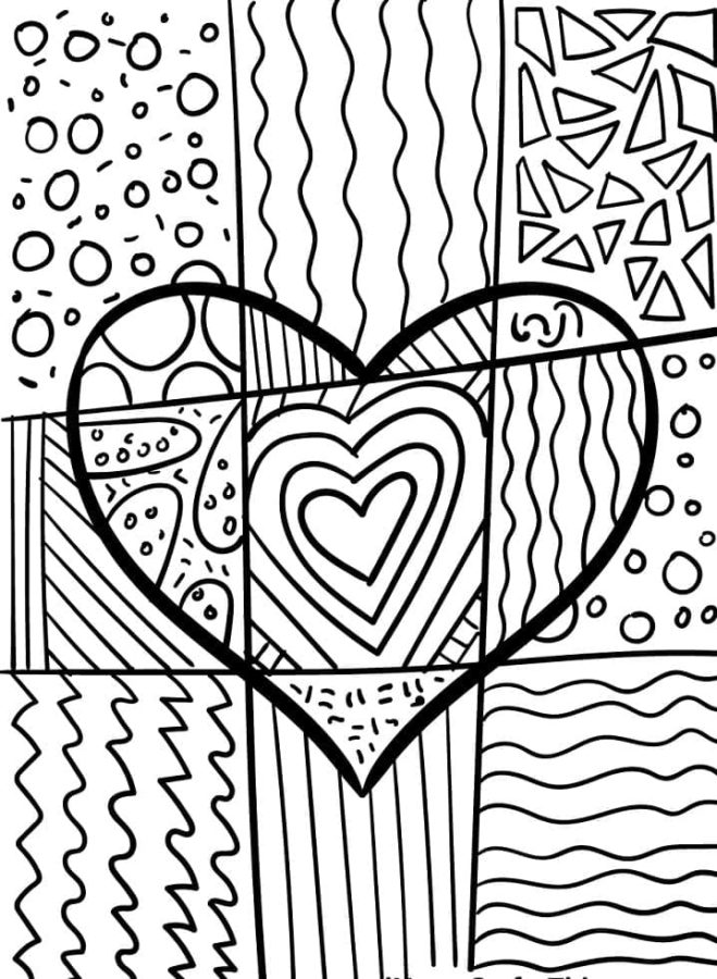 Dibujos para colorear e imprimir Corazones
