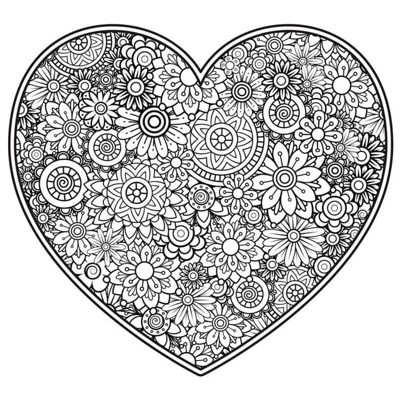 Dibujos para colorear e imprimir Corazones