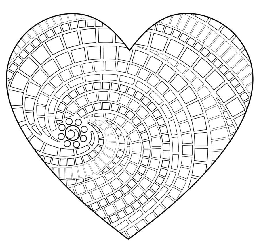 Dibujos para colorear e imprimir Corazones