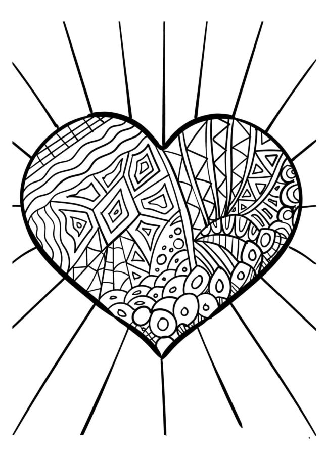 Dibujos para colorear e imprimir Corazones