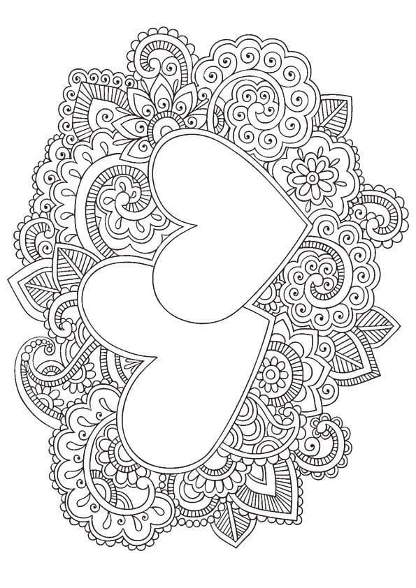 Dibujos para colorear e imprimir Corazones