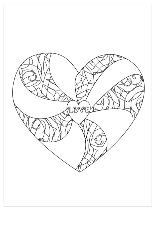Dibujos para colorear e imprimir Corazones