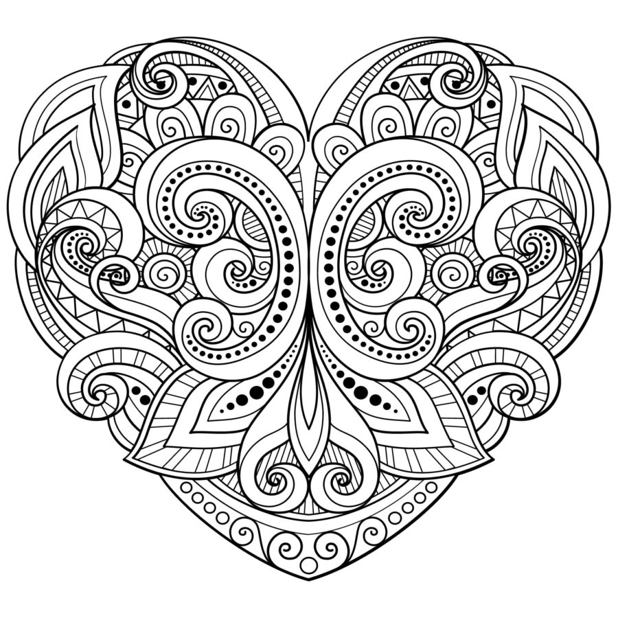 Dibujos para colorear e imprimir Corazones