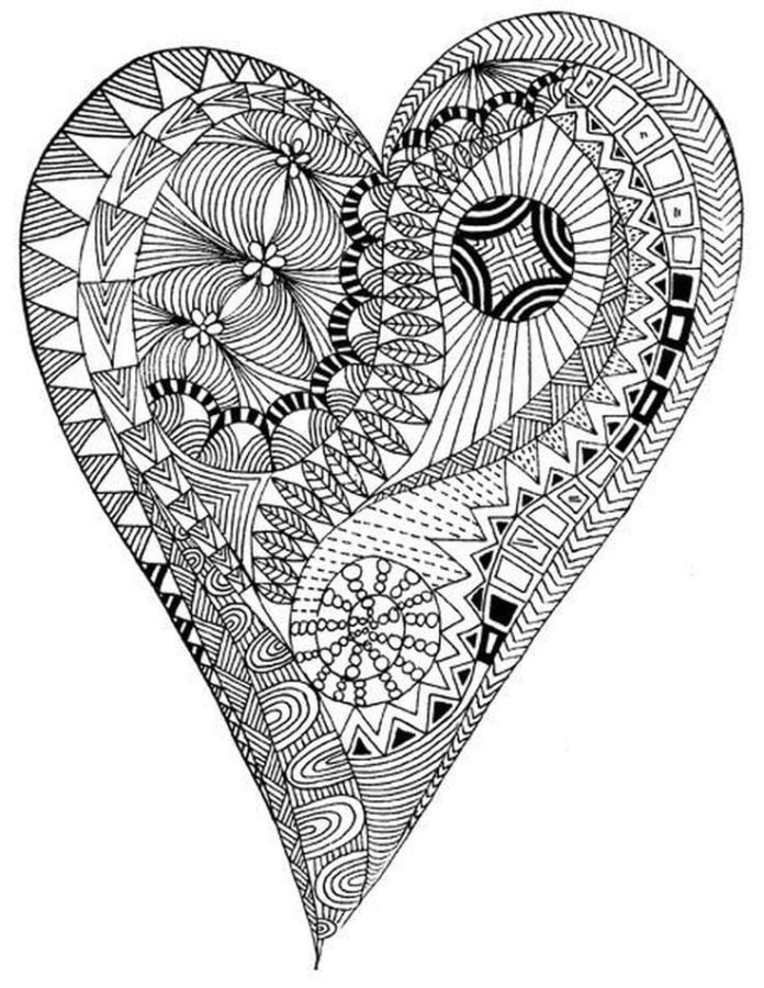Dibujos para colorear e imprimir Corazones