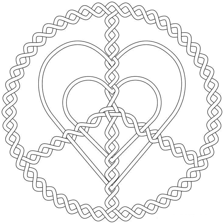 Dibujos para colorear e imprimir Corazones